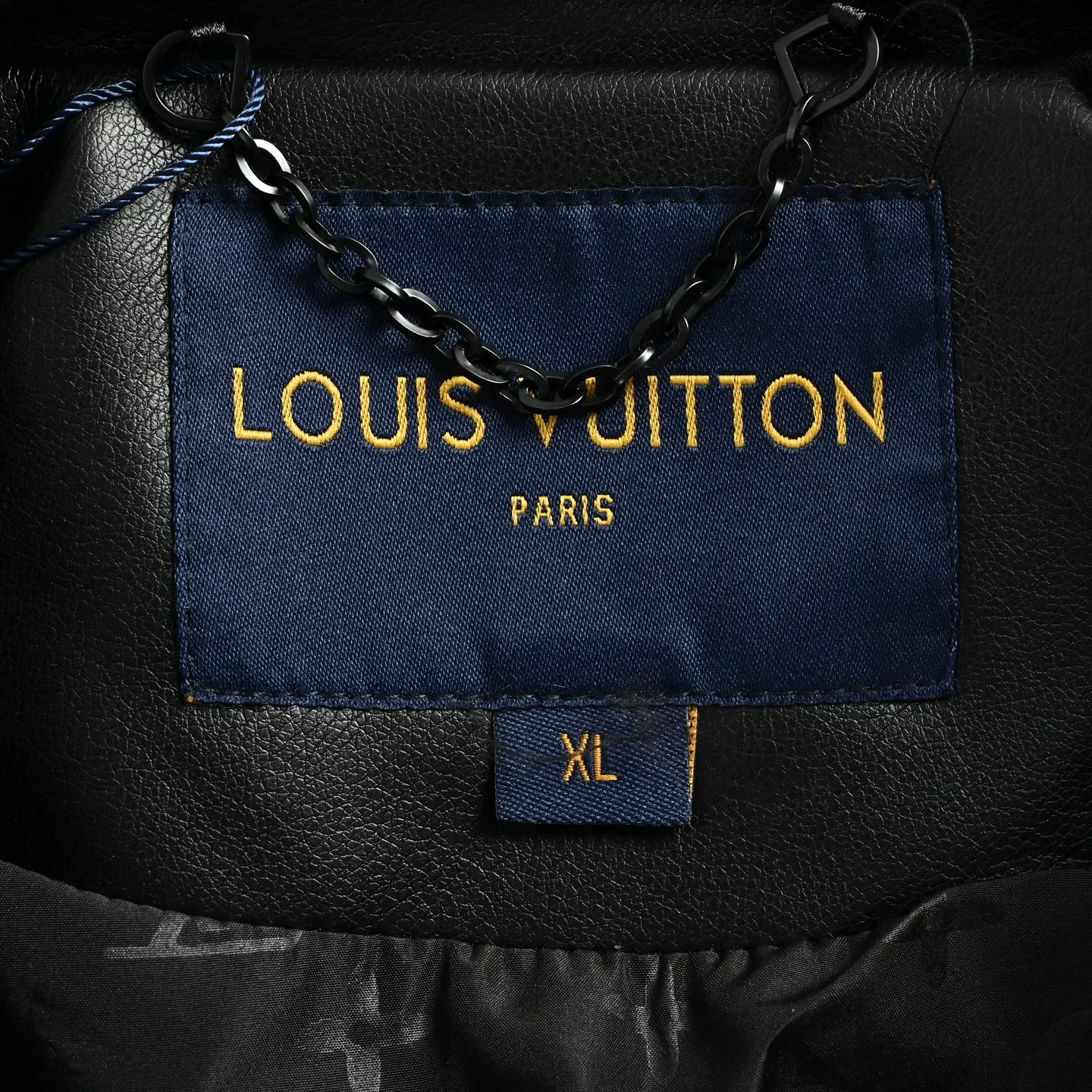 Louis Vuitton/Louis Vuitton Mount Fuji Train Embroidered Lapel Leather Jacket